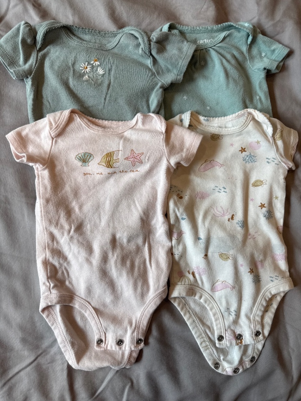 Girls 6M Carter’s Onesie Bundle